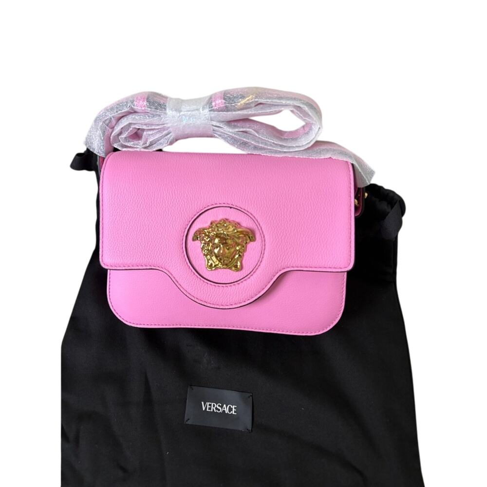 Versace Pink Leather Medusa Crossbody Bag - Picture 4 of 14